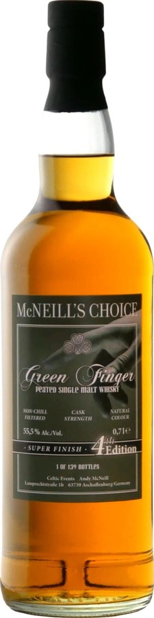 Islay Single Malt Whisky Peated Single Malt Whisky Green Finger 4th Edition 55.5% 700ml