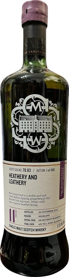 Ben Nevis 2012 SMWS 78.83 Heathery and leathery 57.5% 700ml