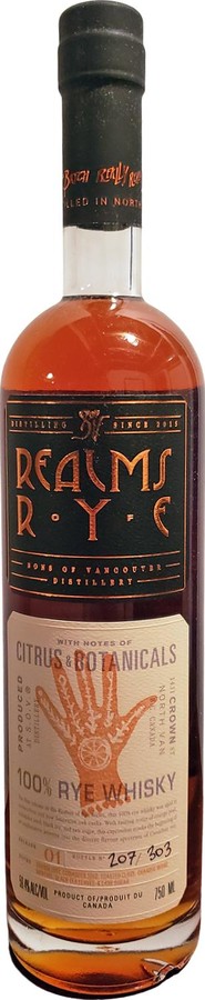 Sons of Vancouver Realms of Rye Release 01 59.4% 750ml