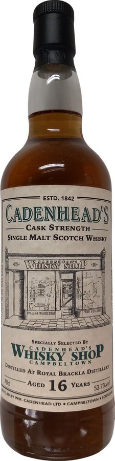 Royal Brackla 16yo CA Cadenhead Whisky Shop Campbeltown 53.7% 700ml