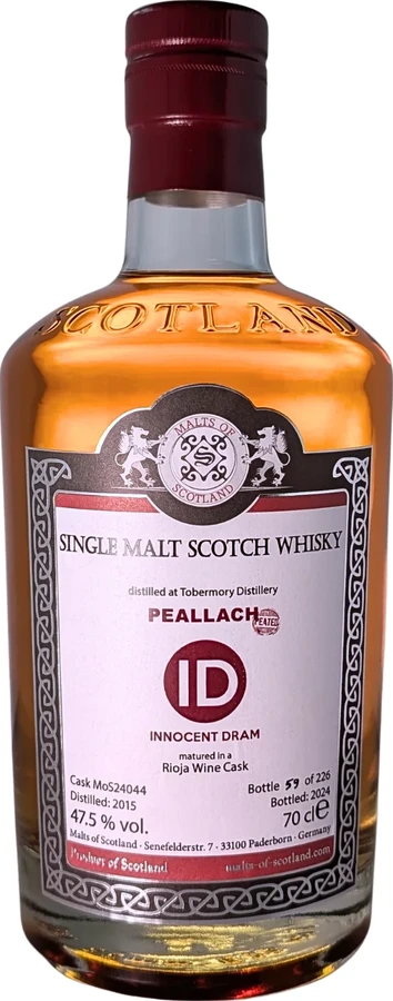 Peallach 2015 MoS ID-Range 47.5% 700ml