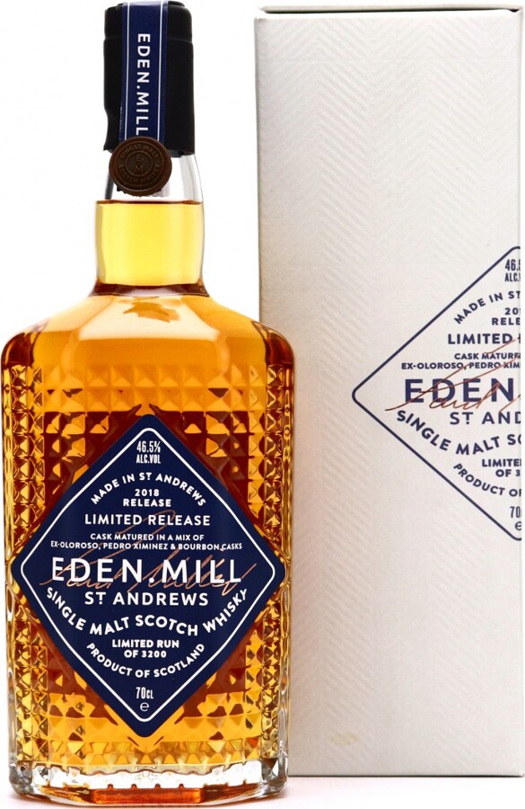 Eden Mill St. Andrews 2018 Release Oloroso ex-Bourbon PX-Octaves 46.5% 700ml