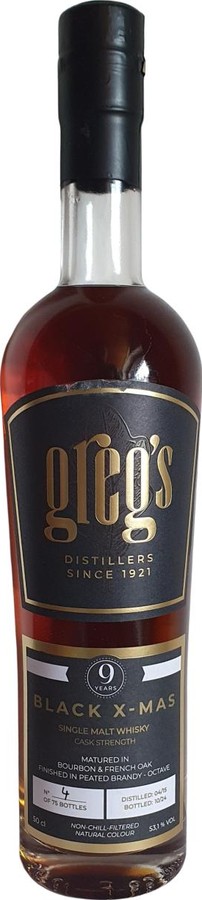 Greg's 9yo Black X-Mas Limited Edition 53.1% 500ml