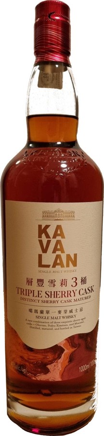 Kavalan 3yo Triple Sherry Cask 40% 1000ml