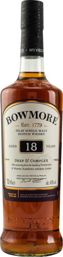 Bowmore 18yo Deep & Complex Travel Retail Exclusive 43% 700ml