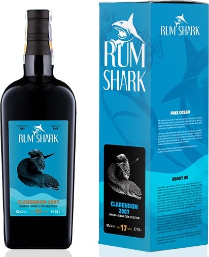 Rum Shark 2007 Clarendon Jamaica Free Ocean Series 17yo 60.8% 700ml