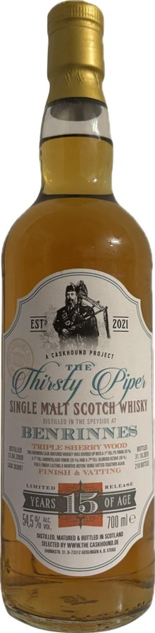 Benrinnes 2009 TCaH The Thirsty Piper 54.5% 700ml