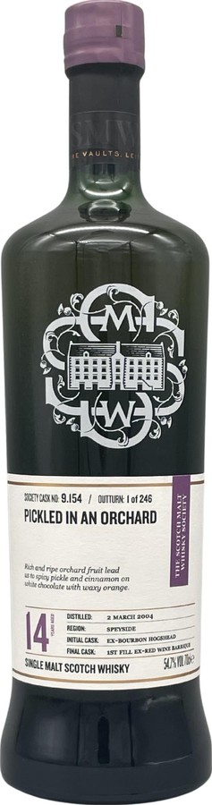 Glen Grant 2004 SMWS 9.154 Pickled in an orchard 54.7% 700ml