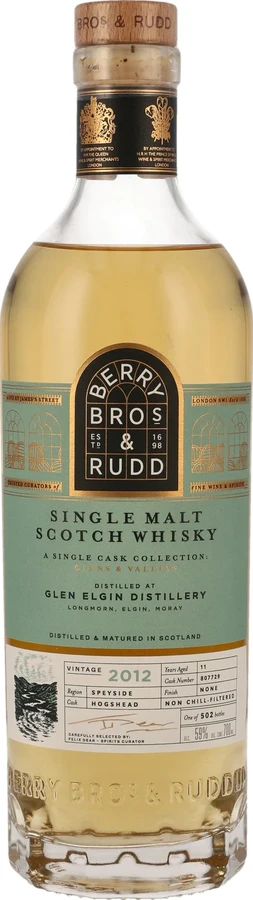 Glen Elgin 2012 BR A Single Cask Collection: Glens & Valleys 59% 700ml