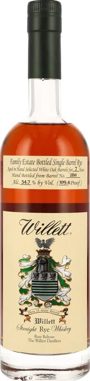 Willett 7yo Family Estate Bottled Single Barrel Rye Wu DRAM Clan & Kirsch Import 54.7% 700ml