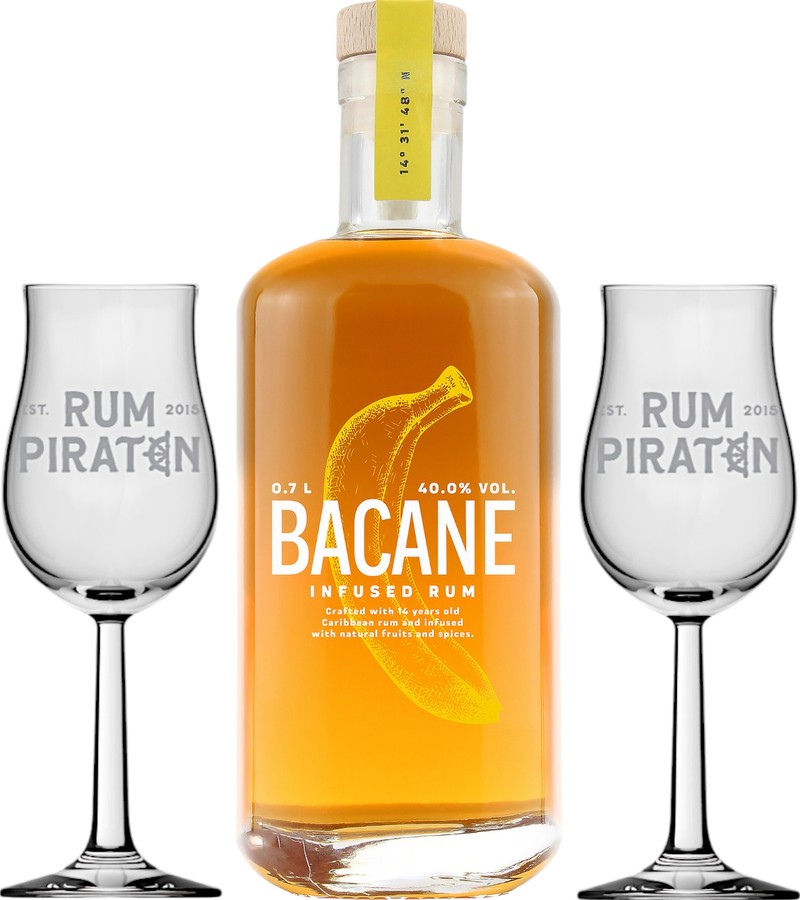 Bacane Infused Rum Piraten Giftbox With Glasses 14yo 40% 700ml