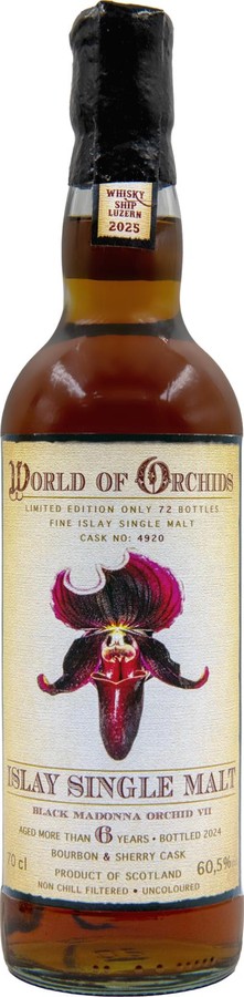 Islay Single Malt 6yo JW World of Orchids Black Madonna Orchid VII Whisky Ship Luzern 2025 60.5% 700ml