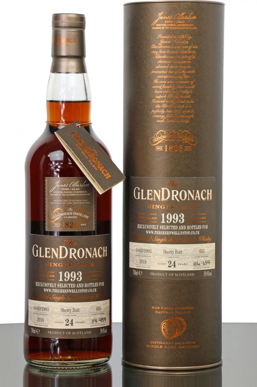 Glendronach 1993 Single Cask Sherry Butt #655 The Green Welly Stop 59.4% 700ml