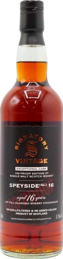 Speyside GL 16yo SV 100 Proof Exceptional Cask Edition #7 57.1% 700ml