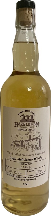 Hazelburn Hand Filled Distillery Exclusive Martin 59.8% 700ml