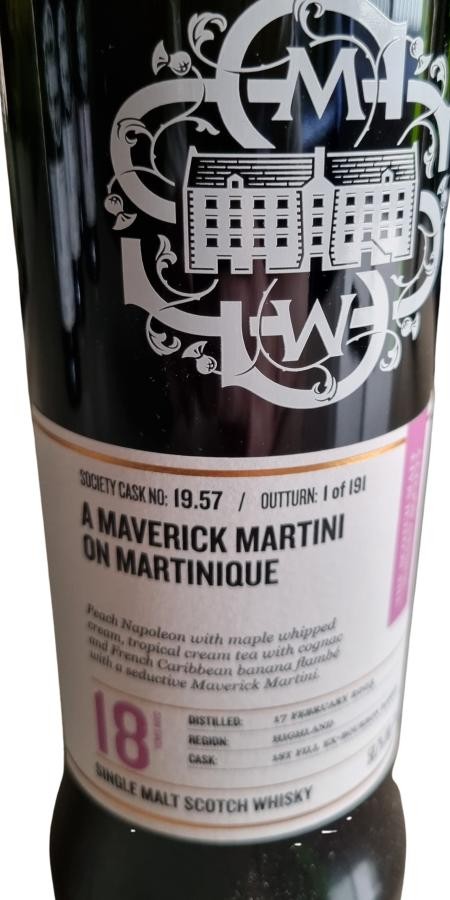 Glen Garioch 2003 SMWS 19.57 A Maverick Martini on Martinique 58.8% 700ml