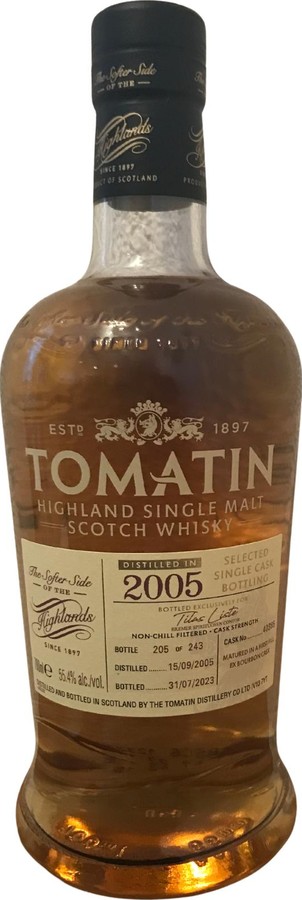 Tomatin 2005 Selected Single Cask Bottling Tilas Liste 55.4% 700ml