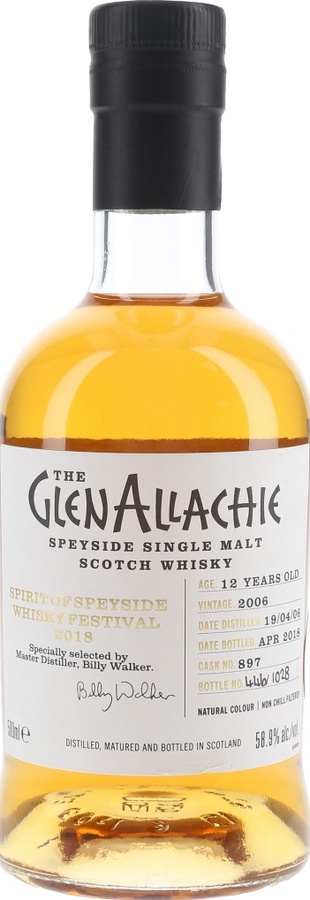 Glenallachie 2006 Spirit of Speyside Whisky Festival 2018 #897 58.9% 500ml