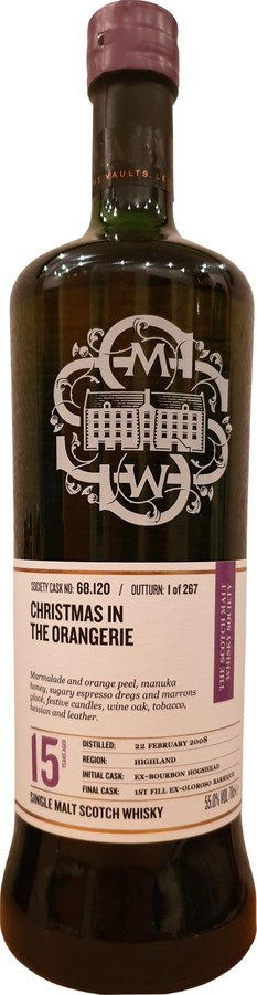 Blair Athol 2008 SMWS 68.120 Christmas in the orangerie 55% 700ml