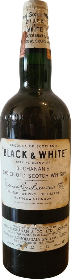 Black & White Special Blend of Buchanan's Choice Old Scotch Whisky Romolo Salvigni S.p.A. Genova 43% 750ml