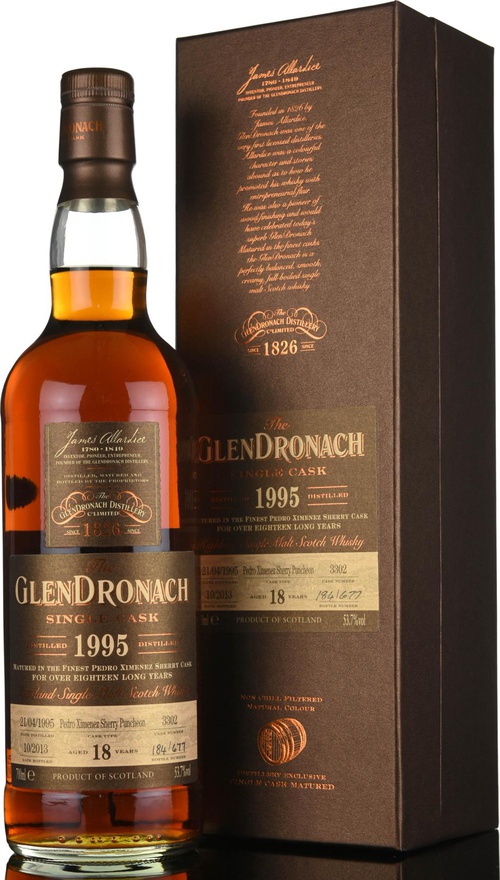 Glendronach 1995 Single Cask Pedro Ximenez Sherry Puncheon #1732 Premiumcask.de 54.6% 700ml