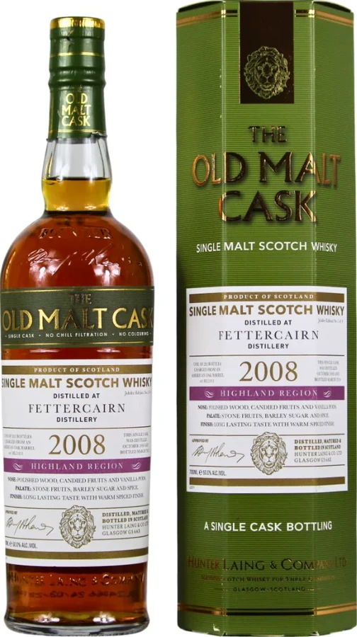 Fettercairn 2008 HL The Old Malt Cask Hanseatische Weinhandelsgesellschaft 50th Anniversary 50% 700ml