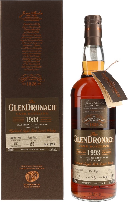 Glendronach 1993 Cask Bottling Batch 17 Port Pipe #5976 55.6% 700ml