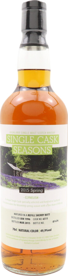 Clynelish 1996 SV Single Cask Seasons 2015 Spring Refill Sherry Butt #6511 Kirsch Whisky Import 49.9% 700ml