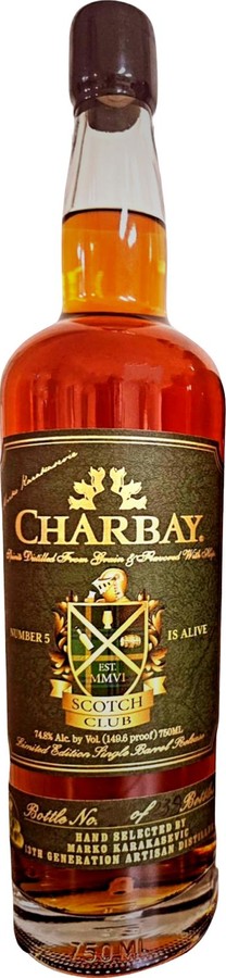 Charbay Number 5 is alive Hop Flavored Scotch Club #2 74.8% 750ml