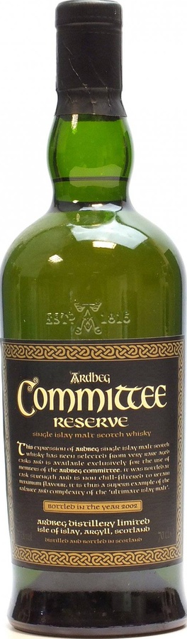 Ardbeg Committee Reserve without back label 55.3% 700ml