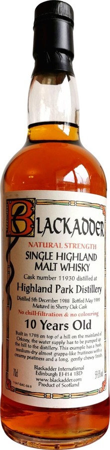 Highland Park 1988 BA Natural Strength 59.8% 700ml