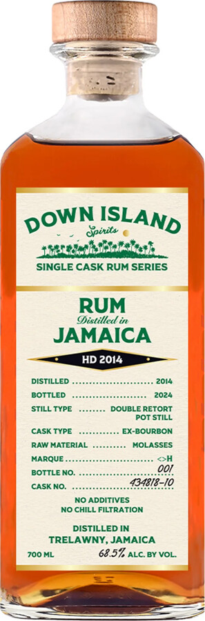 Down Island Spirits 2014 Hampden <>H Jamaica 10yo 68.5% 700ml