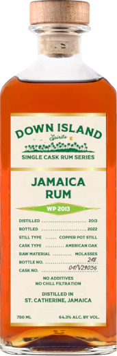 Down Island Spirits 2013 Worthy Park Jamaica 9yo 64.3% 750ml