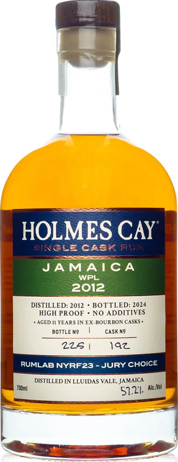 Holmes Cay 2012 Worthy Park WPL Jamaica Cask #192 Jury Choice 11yo 57.2% 700ml