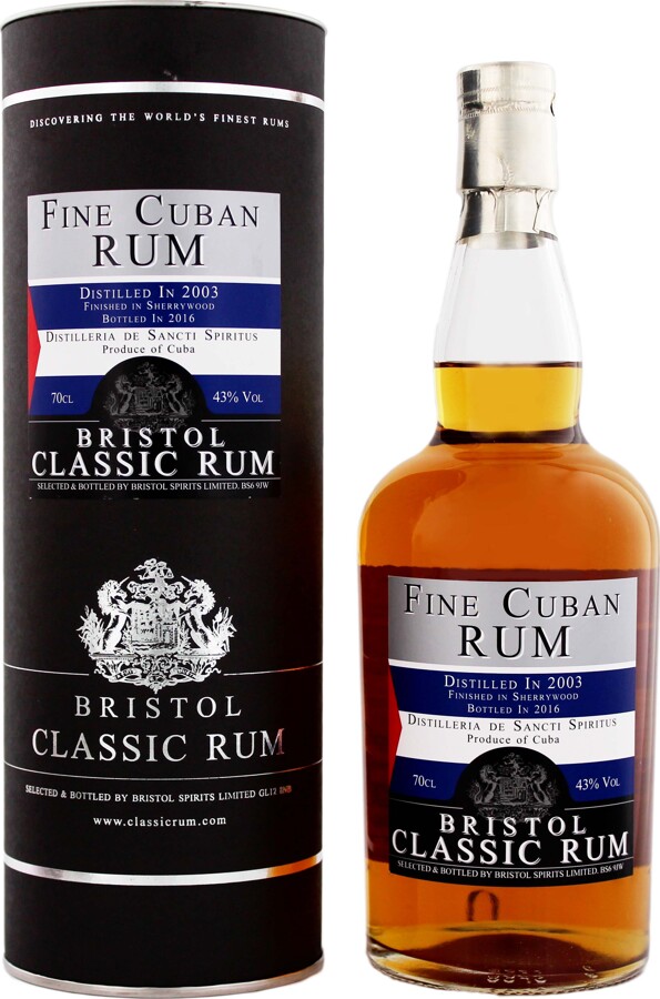 Bristol Classic Rum 2003 Sancti Spiritus Cuba Finished in Sherrywood 13yo 43% 700ml