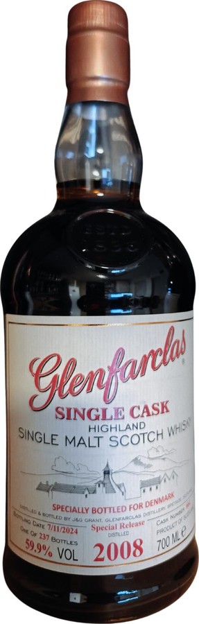 Glenfarclas 2008 HJ Hansen Vinhandel A S 59.9% 700ml