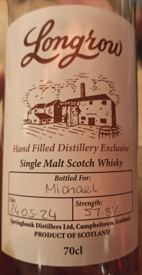 Longrow Hand Filled Distillery Exclusive 57.8% 700ml