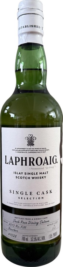 Laphroaig 13yo Single Cask Selection Jack Rose Dining Saloon 52.5% 700ml