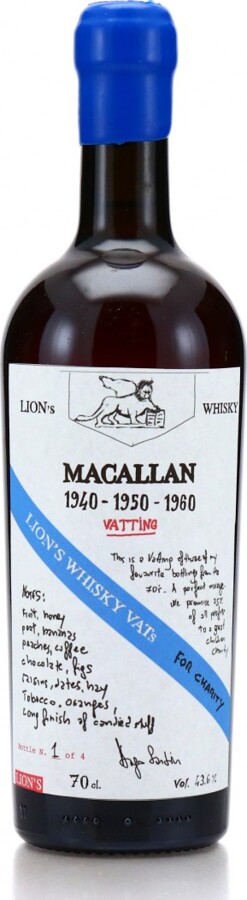 Lion's Whisky Charity Cask Vatting Macallan 43.6% 700ml