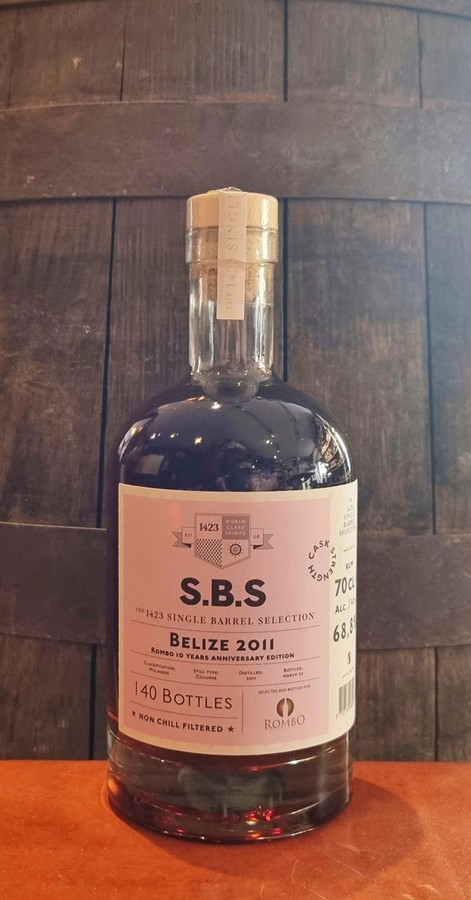 S.B.S 2011 Belize Bottled for Rombo 10th Anniversary 68.8% 700ml