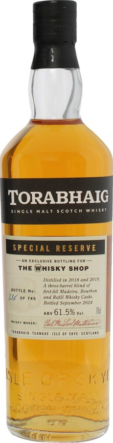 Torabhaig 2018 2019 Special Reserve The Whisky Shop 61.5% 700ml