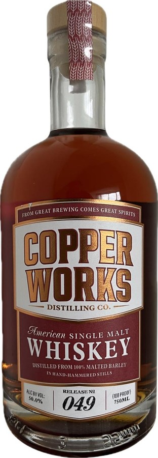 Copperworks American Single Malt Whisky Release No. 049 50% 750ml