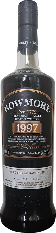 Bowmore 1997 Single Cask selected by David Lee 55.7% 700ml