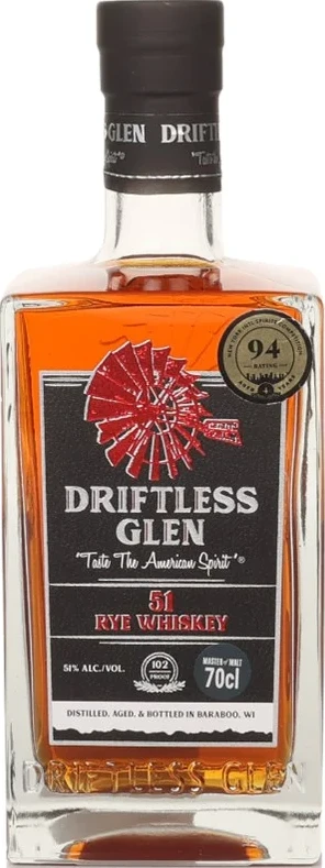 Driftless Glen 51 Rye Whisky 51% 700ml