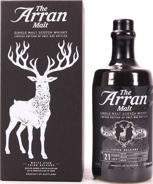 Arran 1996 The White Stag 3rd Release Sherry Hogsheads 96/622 + 96/652 52.5% 700ml