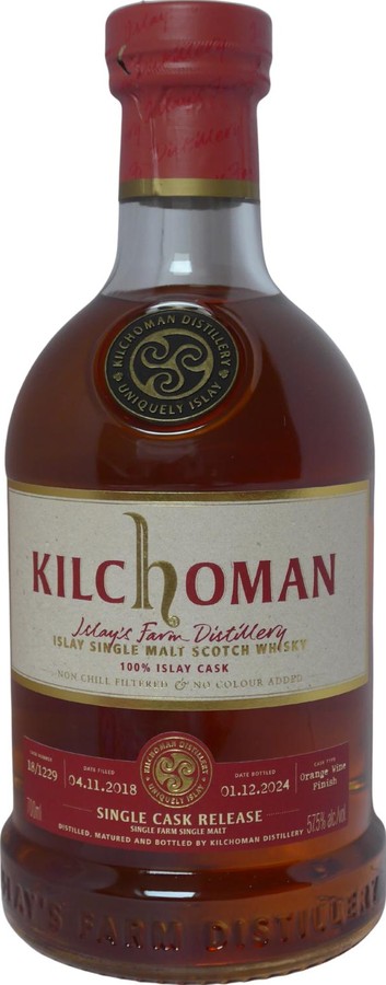 Kilchoman 2018 100% Islay Single Cask Release Exklusiv fur die 7 deutschen Comraich-Bars 57.5% 700ml