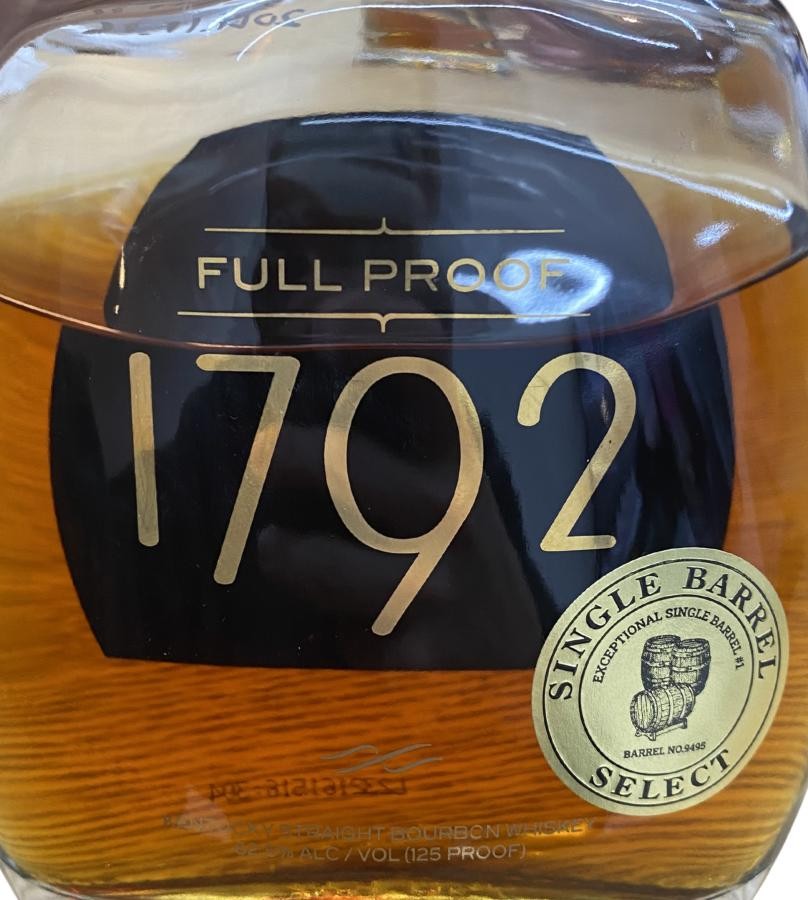 1792 Full Proof Single Barrel Select 62.5% 750ml