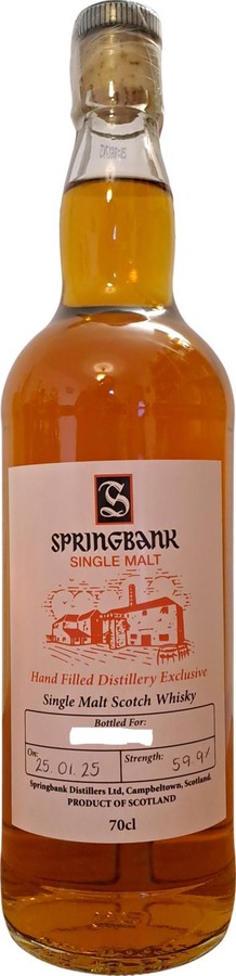 Springbank Hand Filled Distillery Exclusive 59.9% 700ml