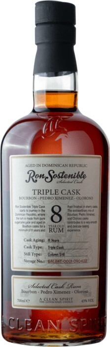 Ron Sostenible Triple Cask 8yo 43% 700ml