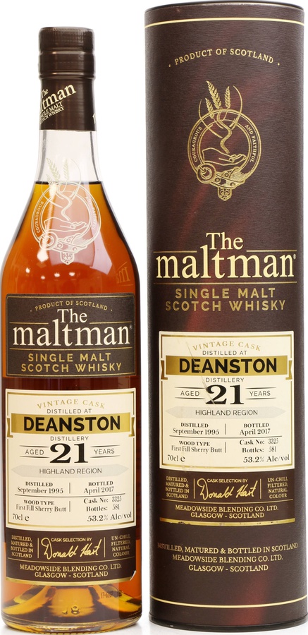 Deanston 1995 MBl The Maltman First Fill Sherry Butt #3325 53.2% 700ml